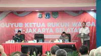 Penjabat (Pj) Gubernur DKI Jakarta Heru Budi Hartono menitip pesan kepada seluruh perangkat RT/RW khususnya yang berada di Jakarta Selatan (Jaksel)&nbsp;jelang KTT ASEAN 2023. (Liputan6.com/Winda Nelfira)