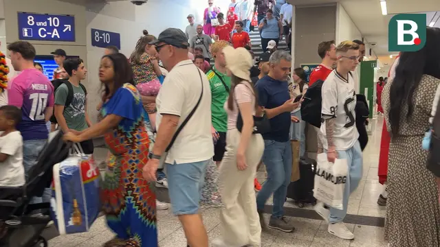 Suasana Stasiun di Dortmund ketika Euro 2024