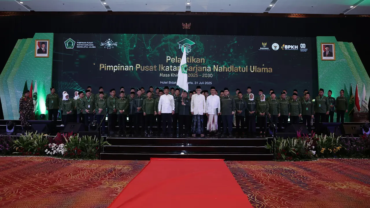 Pengurus Pusat Ikatan Sarjana Nahdlatul Ulama (PP ISNU) resmi dilantik oleh Rais Aam PBNU KH Miftachul Akhyar pada Kamis (31/7/2025) di Hotel Bidakara, Jakarta (Istimewa)