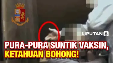 Praktek kriminal memalsukan proses vaksinasi covid-19 terekam kamera CCTV. Seorang perawat pria langsung ditangkap akibat perbuatannya.