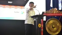 Menteri Pertanian Syahrul Yasin Limpo saat membuka Musrenbangtannas 2023, Rabu, 12 Juli 2023.
