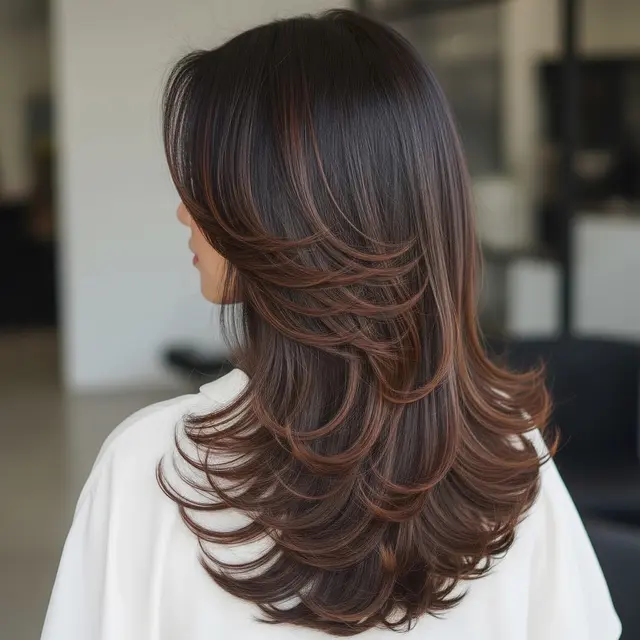 Model Rambut Wanita Cacah Panjang