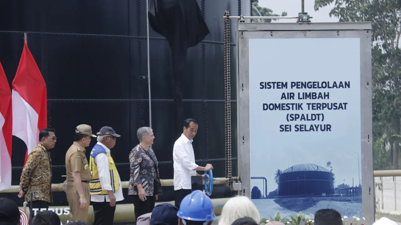 Resmikan IPAL di Palembang, Presiden Jokowi Apresiasi Investasi Australia