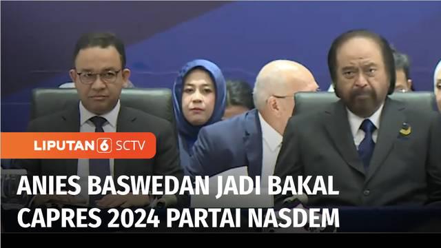 Partai Nasdem mengumumkan bakal calon presiden yang akan diusungnya, dalam Pilpres 2024 mendatang. Partai Nasdem akhirnya menjatuhkan pilihan pada Gubernur DKI Jakarta, Anies Baswedan.