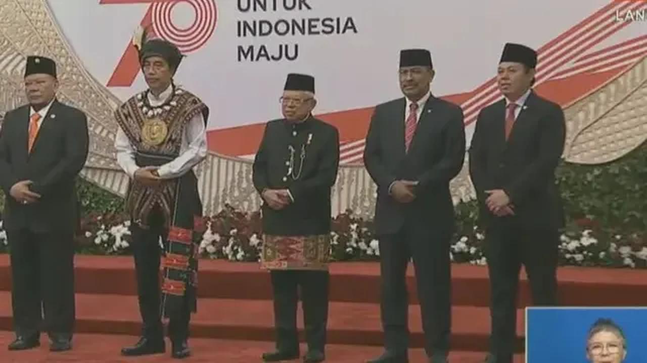 Sidang Tahunan MPR dihadiri oleh Presiden Joko Widodo dan Wapres Ma’ruf Amin beserta jajaran pemerintahan.