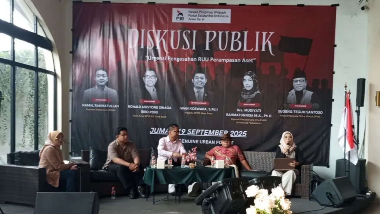 Diskusi bertema Urgensi Pengesahan RUU Perampasan Aset di Armor Genuine Urban Forest, Bandung, Jumat 19 September 2025 (Istimewa)