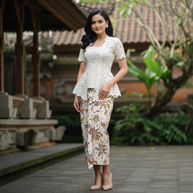9 Model Atasan Brokat Modern Bawahan Rok Batik Lilit Elegan, Gaya ...