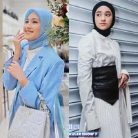 Pemenang Indonesian Idol 2023, Salma Salsabila kerap memperlihatkan sisi boyishnya lewat padu padan crop blazer, inner, dan high waisted pants. [Foto: IG/salmasalsabil12].