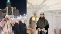 Gaya OOTD Nina Zatulini saat di Tanah Suci. (instagram/instagram.com/ninazatulini22)