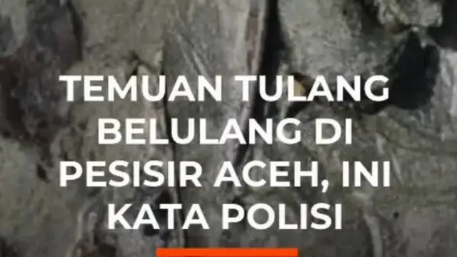 Temuan Tulang Belulang di Pesisir Aceh, Ini Kata Polisi