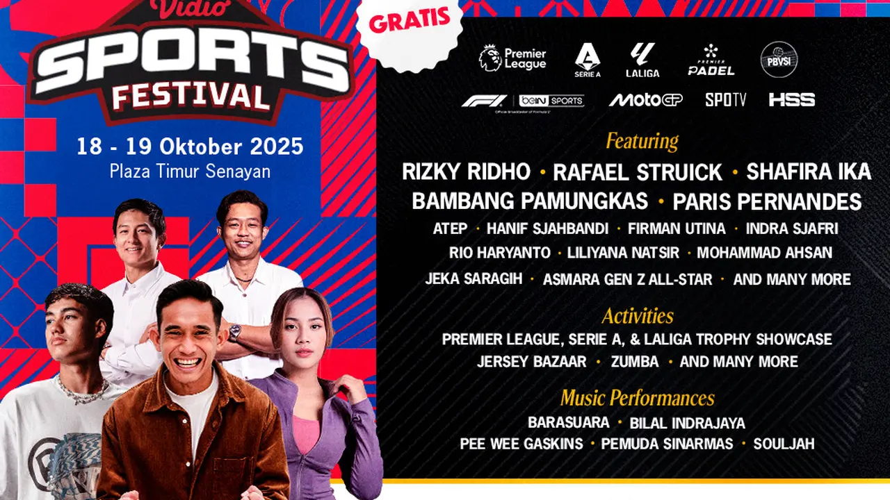 Jangan kelewatan! Hadiri Vidio Sports Festival dan nikmati keseruannya (dok. vidio.com)