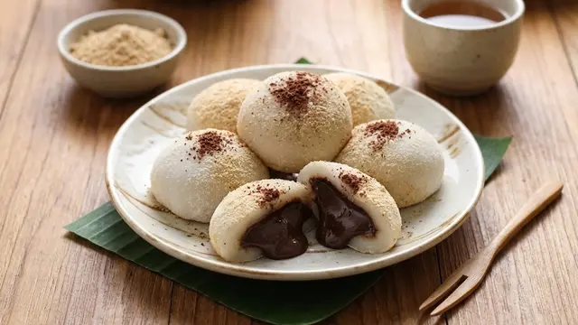 Resep Mochi Tepung Ketan Isi Cokelat yang Dibuat Tanpa Oven/AI Generated
