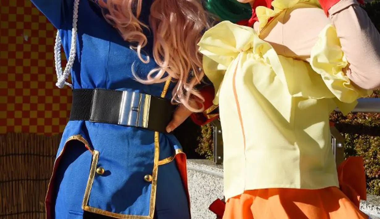 Beragam tokoh dari dunia anime menjadi nyata di Cosplay Festa TDC (Tokyo Dome City) di Tokyo pada tanggal 10 Januari 2015. (AFP Photo/Toshifumi Kitamura)