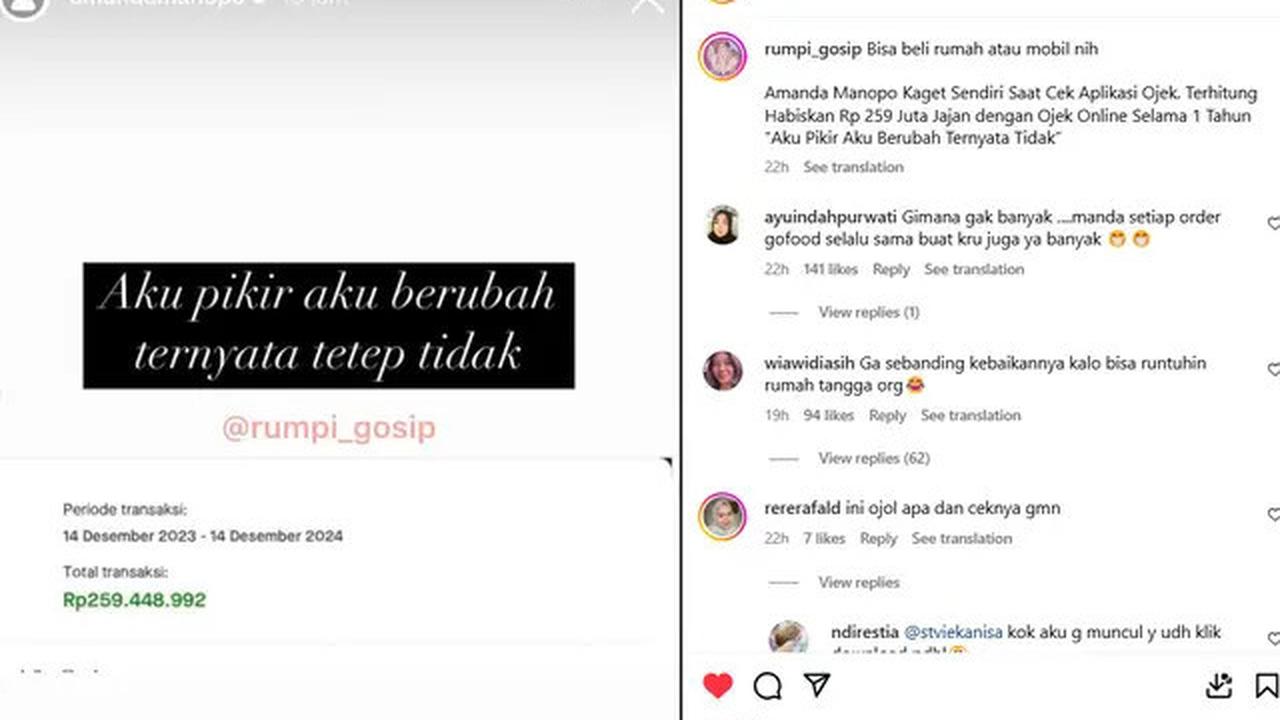 Amanda Manopo Syok Sendiri Pengeluarannya di Ojek Online Mencapai Ratusan Juta