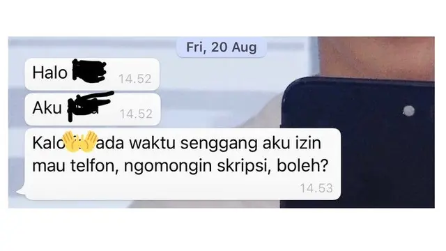 6 Chat Mahasiswa Sok Akrab dengan Dosen Pembimbing Ini Bikin Elus Dada