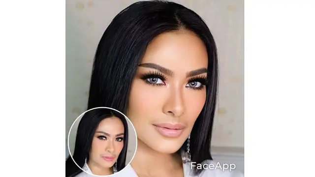 7 Artis Cantik yang 'Oplas' Pakai FaceApp, Iis Dahlia Bak Bintang Bollywood