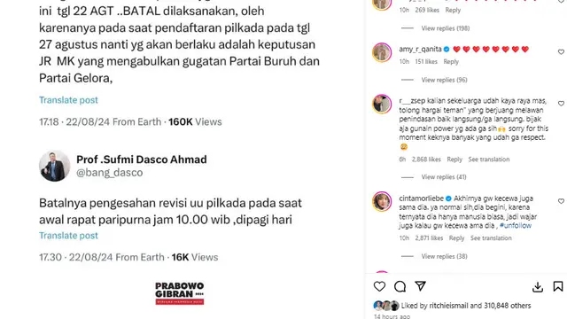 Unggahan di Instagram raffinagita1717