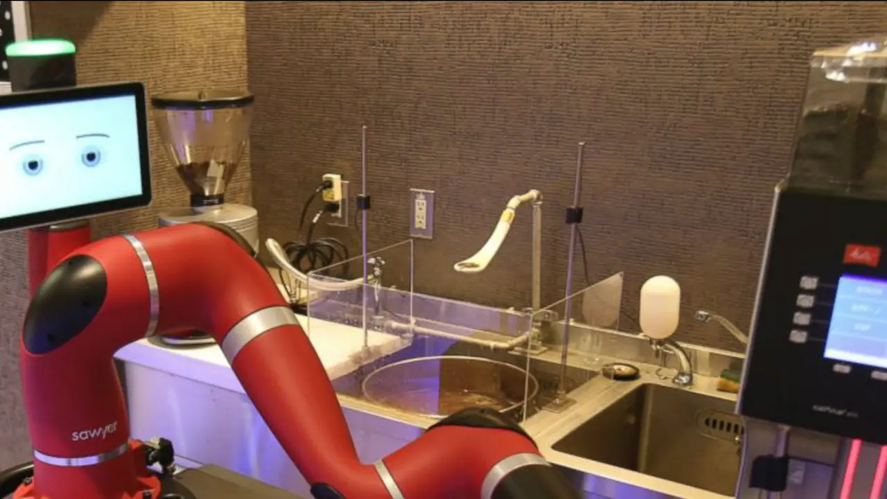Sawyer si robot barista. (The Associated Press)