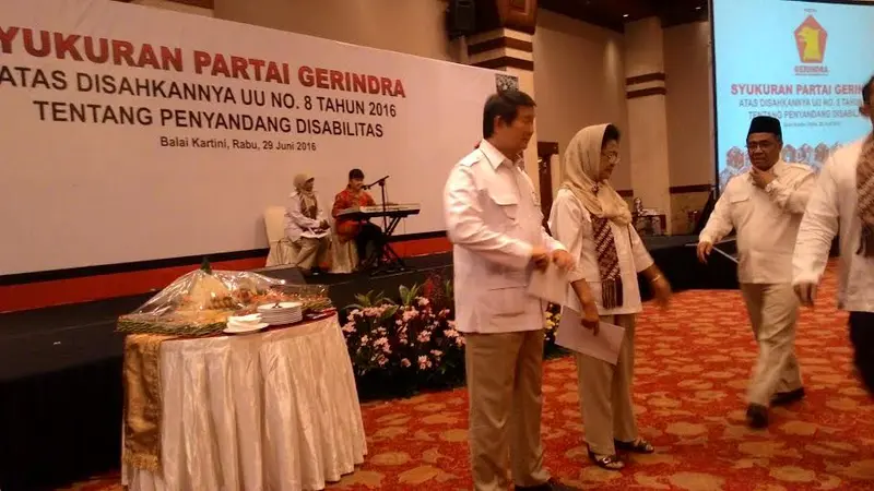 Partai Gerindra menggelar syukuran