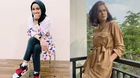 Beda Gaya Aryani Fitriana dan Indah Indriana. (Sumber: Instagram.com/aryanifitriana24 dan Instagram.com/indahindriana)