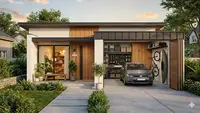 8 Model Rumah Kecil dengan Garasi Sekaligus Gudang untuk Hemat Tempat