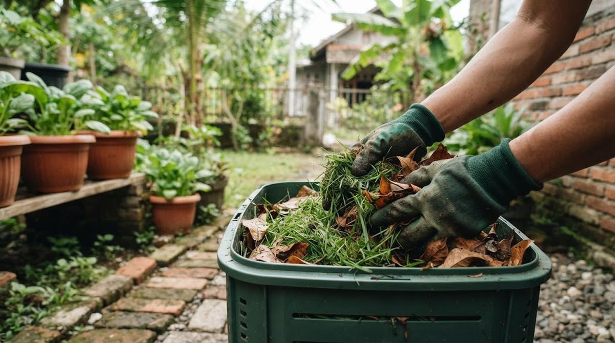 Potongan Rumput sebagai Bahan Kompos