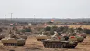 Namun, Mesir dibatasi oleh perjanjian damai tahun 1979 dengan Israel mengenai jumlah pasukan yang diizinkan untuk ditempatkan di Semenanjung Sinai. (Khaled DESOUKI / AFP)