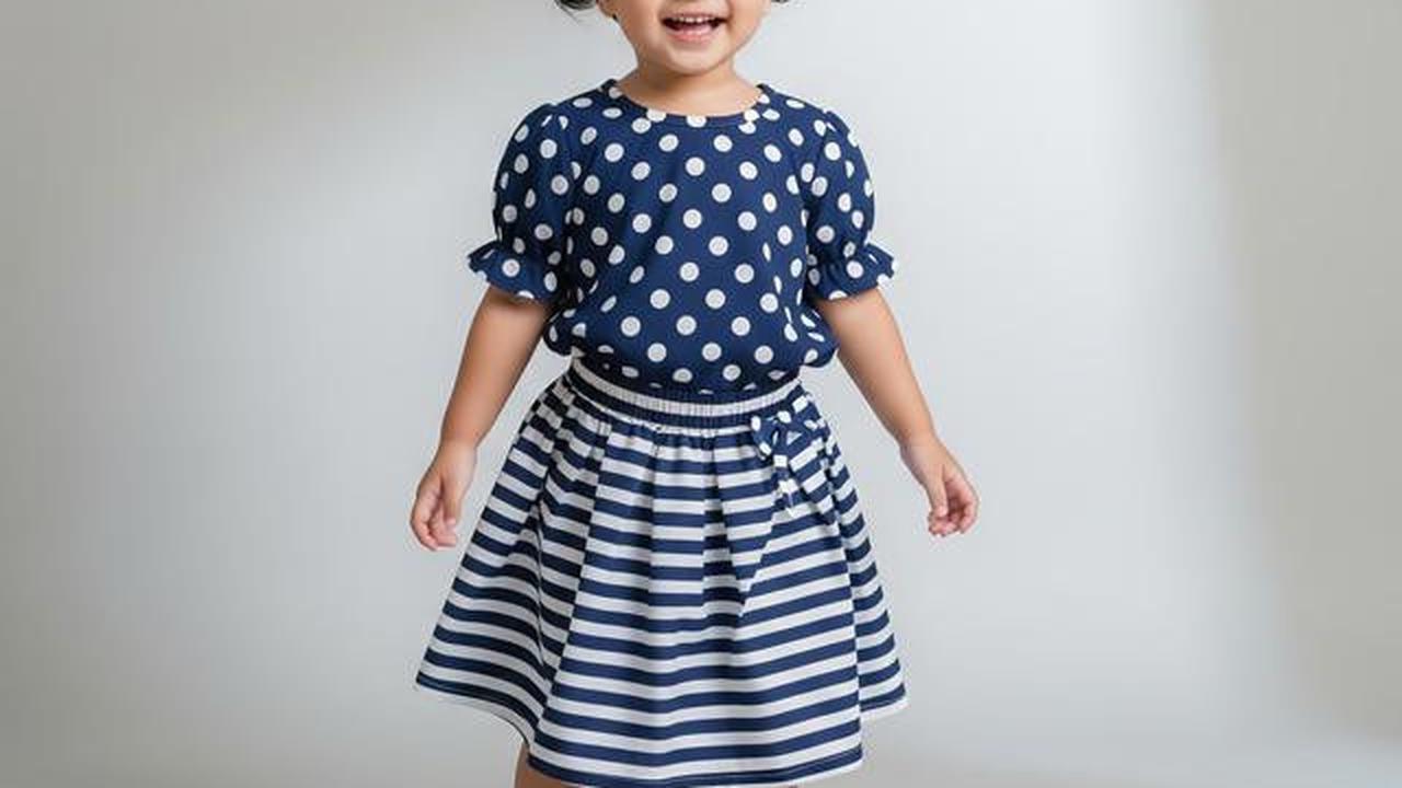 8 Model Baju Anak Perempuan 1-5 Tahun Motif Polkadot &amp; Stripe, Lucu dan Nyaman Dipakai