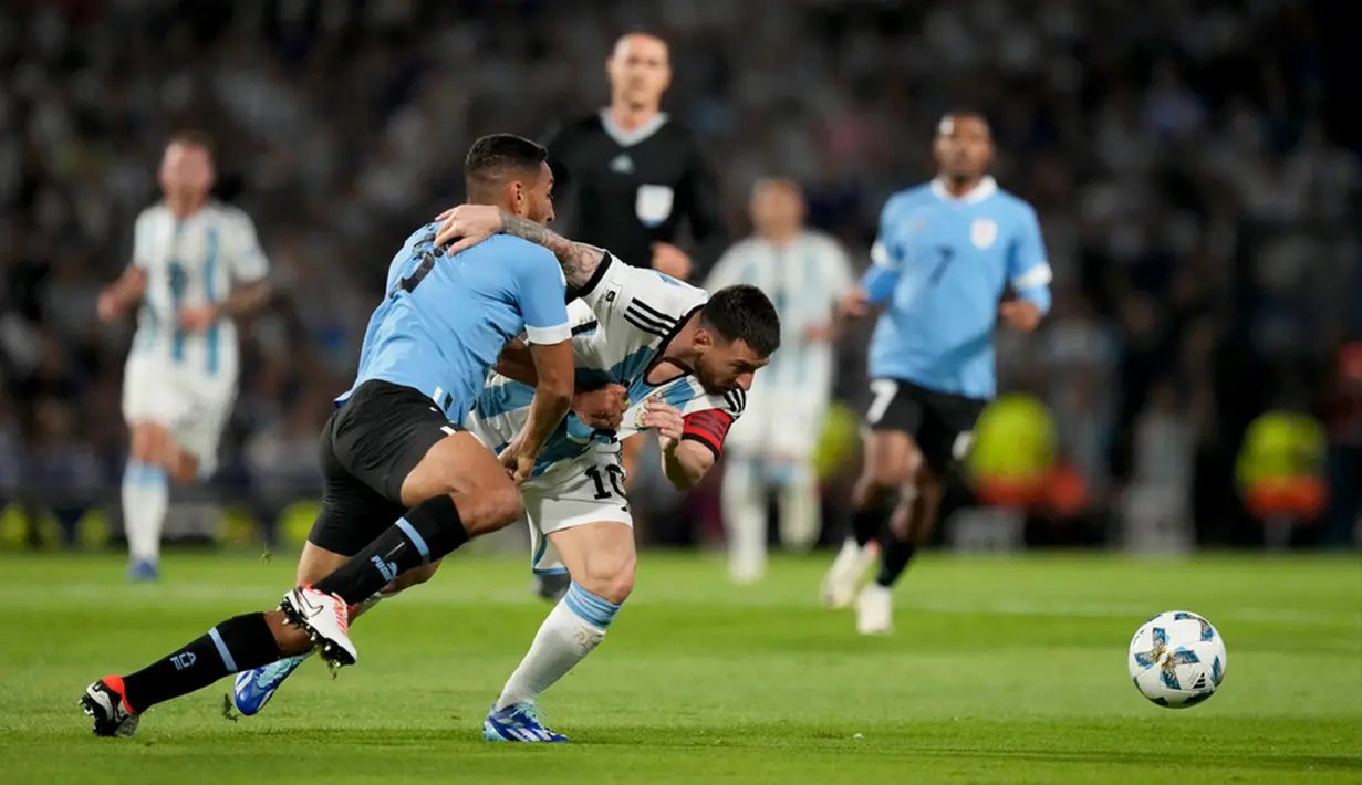Start sempurna Argentina dalam kualifikasi ini pun terhenti. (AP Photo/Matias Delacroix)