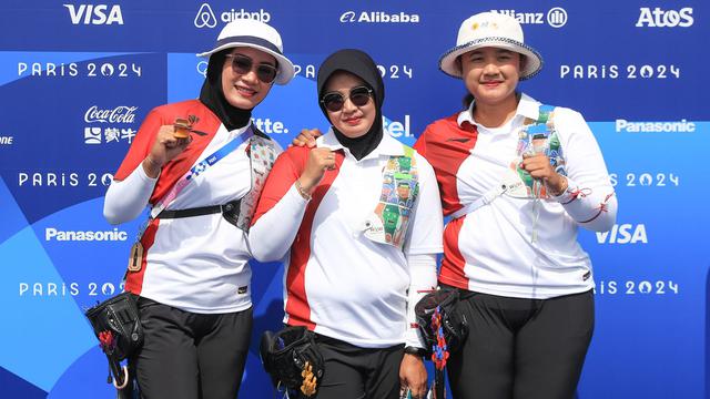 Foto: Tim Panahan Beregu Putri Indonesia Tersingkir di Perempatfinal Olimpiade Paris 2024 setelah Kalah 1-5 dari China
