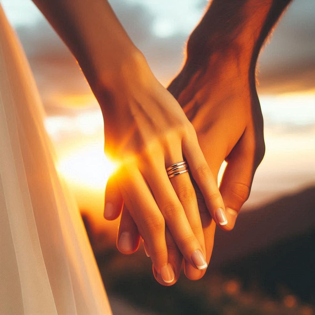 Ilustrasi Cincin Kawin di Jari Manis