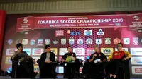Torabika Soccer Championship 2016 diluncurkan di Hotel Mulia, Senayan, Senin (18/4/2016. Semua pertandingan disiarkan di SCTV dan Indosiar.