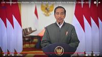 Presiden Jokowi memberikan keterangan pers terkait tragedi Arema di Stadion Kanjuruhan Malang. (Foto: Youtube Sekretariat Presiden)