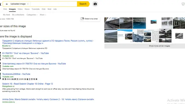 Hasil penelusuran Yandex