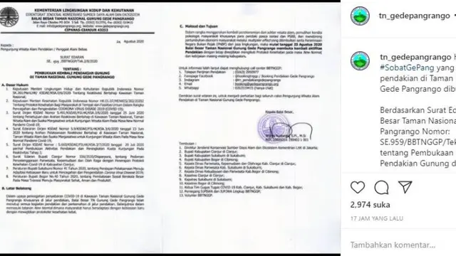 Gunung Gede Pangrango Resmi Dibuka Lagi, Simak Persyaratan Pendakiannya
