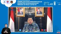 Menteri Perencanaan Pembangunan Nasional/Kepala Bappenas Suharso Monoarfa dalam Dialog Nasional Ketiga tentang Kewirausahaan Muda bertajuk Keberlanjutan Ekosistem Pengusaha Muda selama COVID-19, Jumat (21/5/2021).