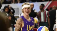 Justin Bieber tampil di NBA All-Star Celebrity Game  (AP Photo/Chris Pizzello)