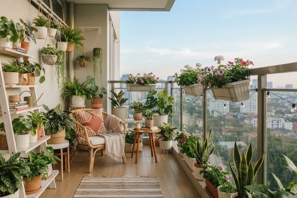 Tanaman Hias untuk Balkon Minimalis (AI Generated)