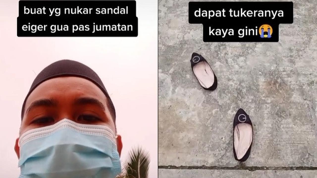 korban tukar sandal jumatan