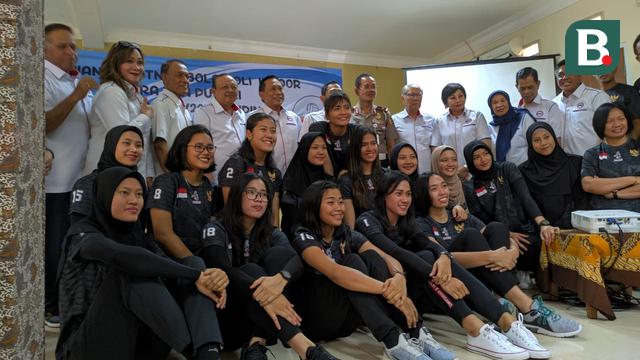 Timnas Bola Voli Putri Indonesia untuk Pelatnas SEA Games 2019.