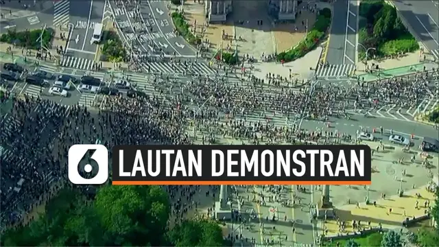 VIDEO: Ribuan Demonstran di AS Kembali Turun ke Jalan