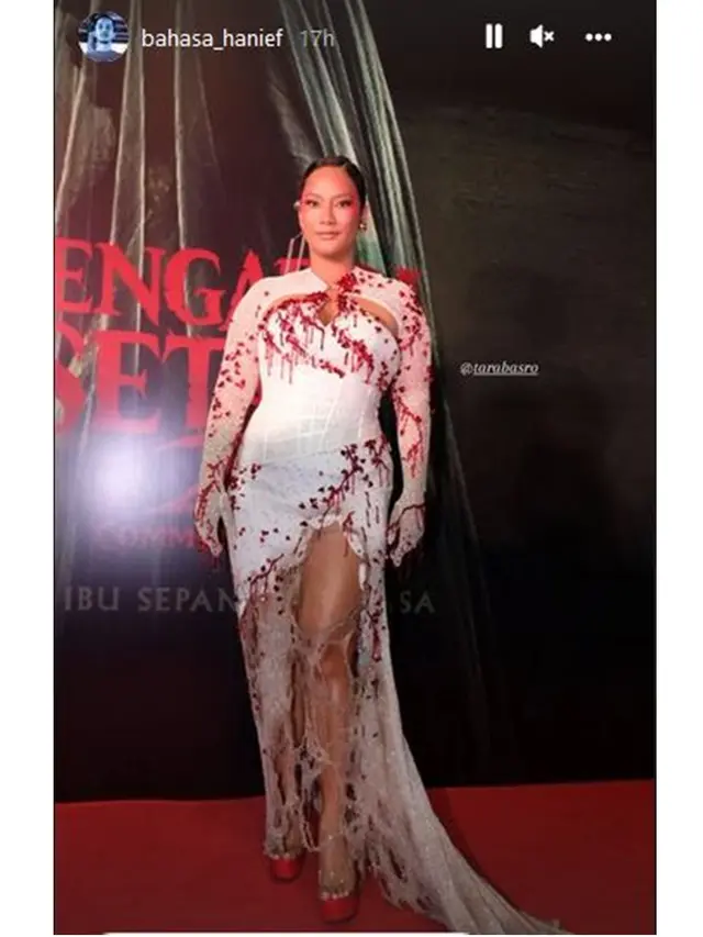 6 Potret Tara Basro di Gala Premiere Pengabdi Setan 2, Tampil Dramatis