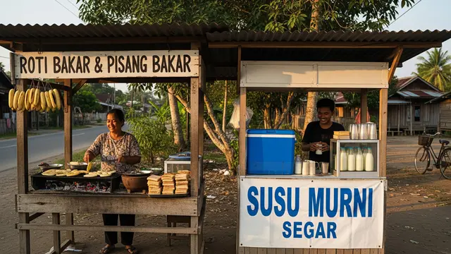 Ide Kombinasi 2 Usaha Makanan Kecil di Rumah Desa Pinggir Jalan