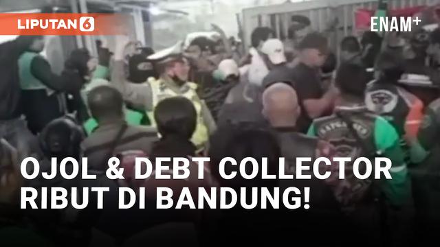 Driver Ojol Ribut dengan Debt Collector di Bandung