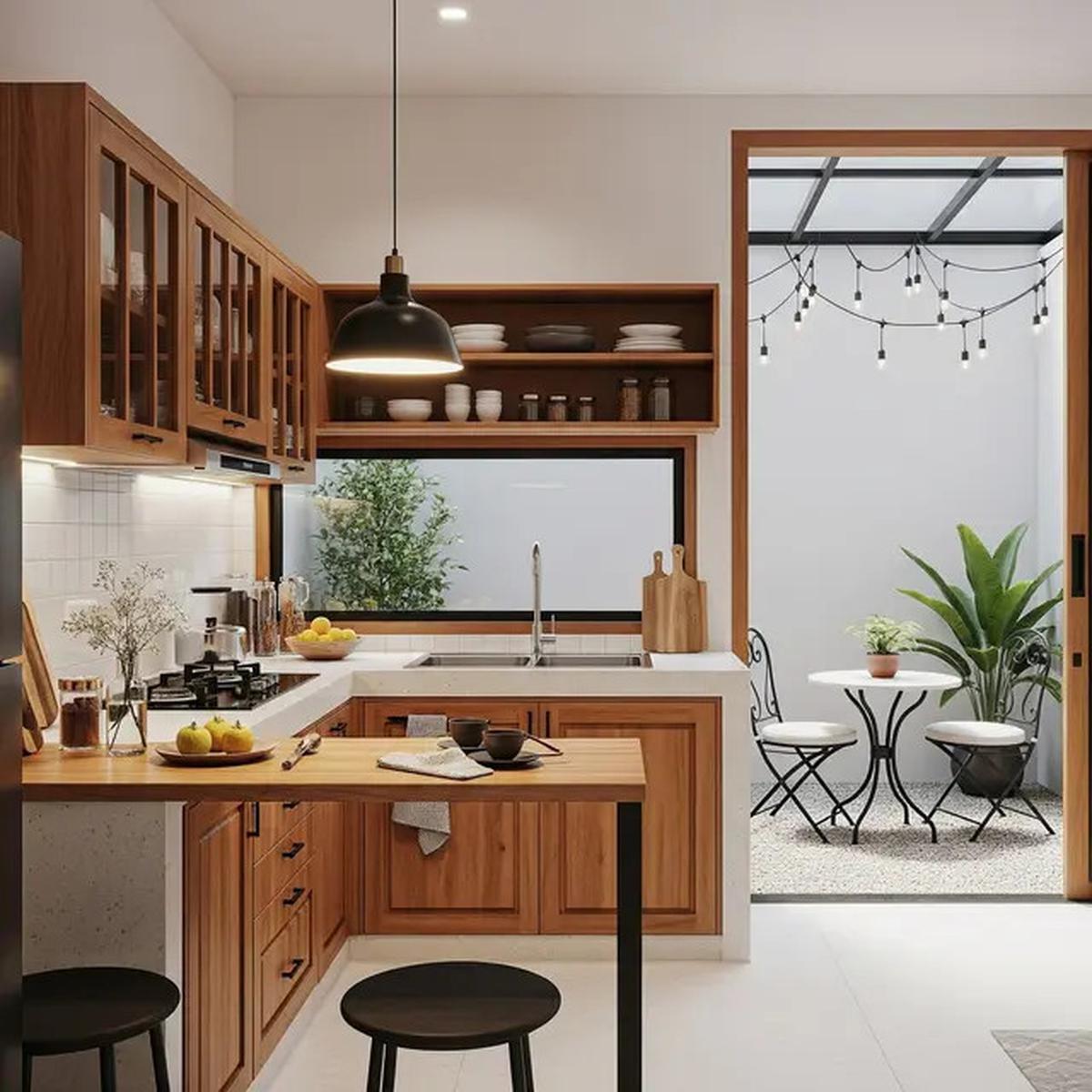9 Model Dapur Terbuka 2x3 Meter Rumah Type 45 dengan Area Makan Ala Kafe Outdoor