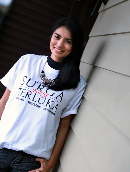 Pas reading, rasa dari sinopsi itu semakin melekat. Cerita perjuangan seorang ibu yang saya semua rasakan. Intinya sama seperti apa yang dilakukan orangtua kita," kata Meriza Febriani di kawasan Tebet, Jakarta Selatan. (Adrian Putra/Bintang.com)