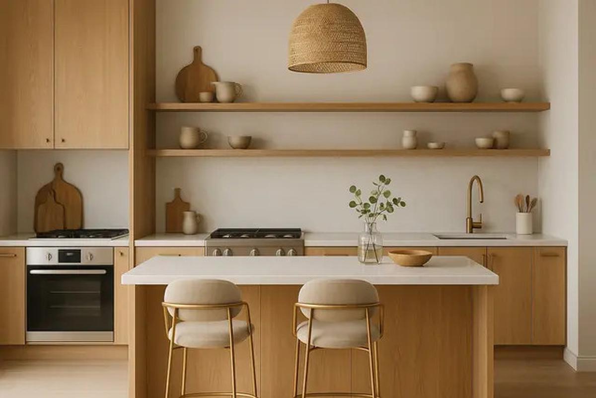8 Inspirasi Desain Dapur Japandi yang Tren di 2025, Simpel dan Rapi