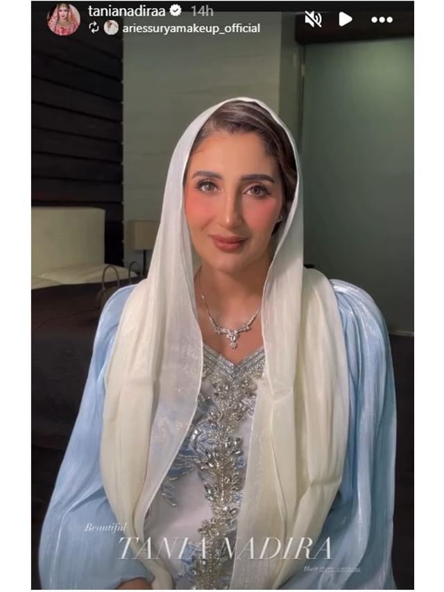 6 Potret Tania Nadira di Pengajian & Siraman Adik Ipar, Pakai Gamis dan Kebaya