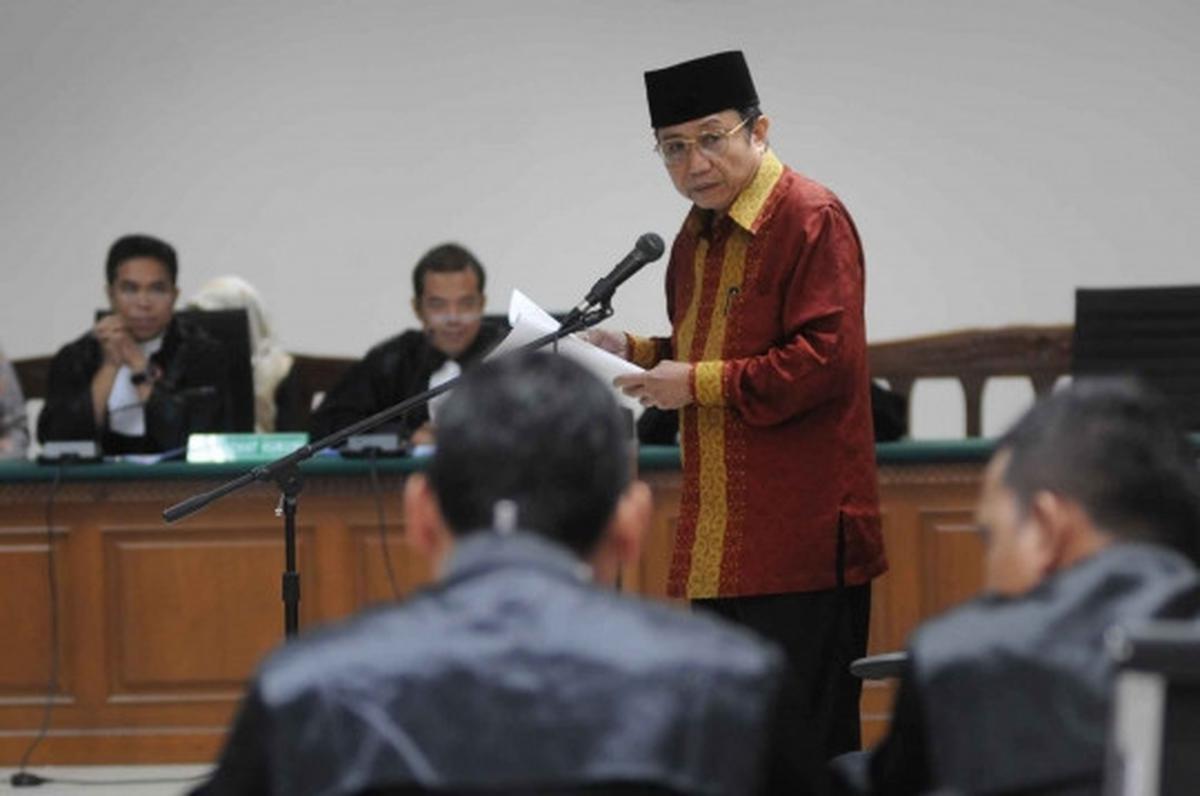 Waryono Karno bacakan nota pembelaan atas tuntutan JPU