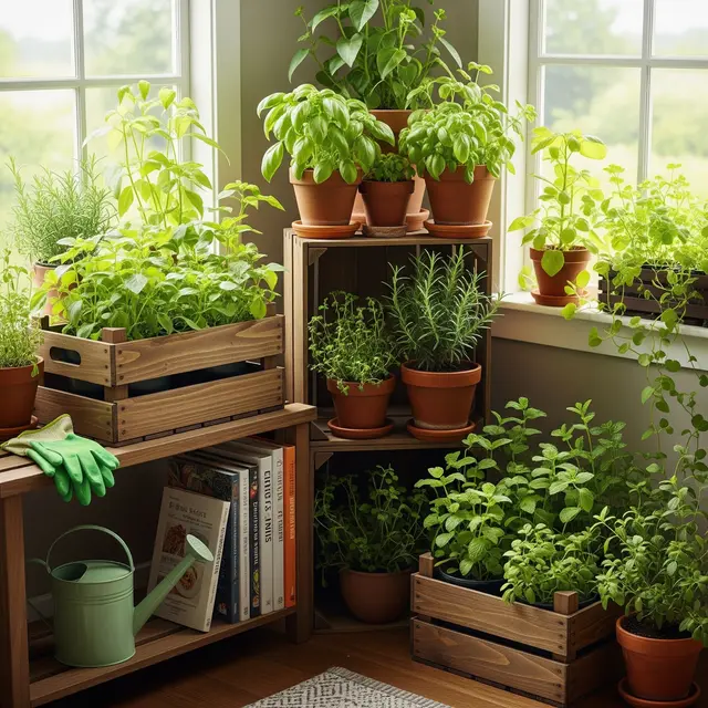 Hadirkan Kebun Herbal Berukuran Kecil agar Cantik Dipandang (AI Generated)